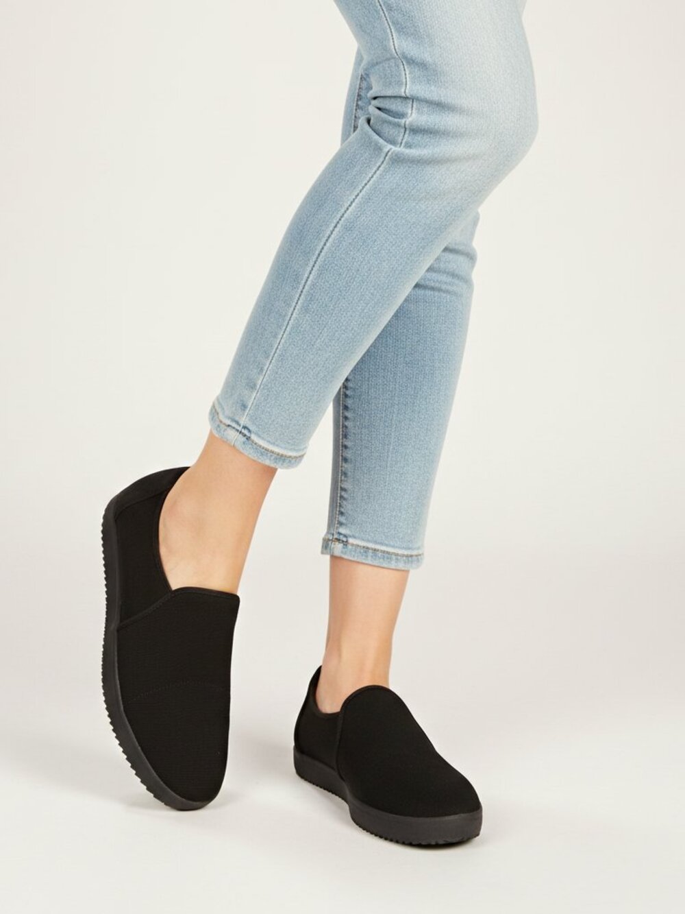 Eileen Fisher Women's Stretch Knit Loafer Shoes Black 6